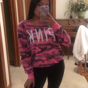 PINK Victoria’s Secret Pink Camouflage Crew Neck